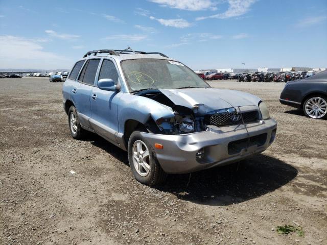 KM8SB12B44U644909 - 2004 HYUNDAI SANTA FE G BLUE photo 1