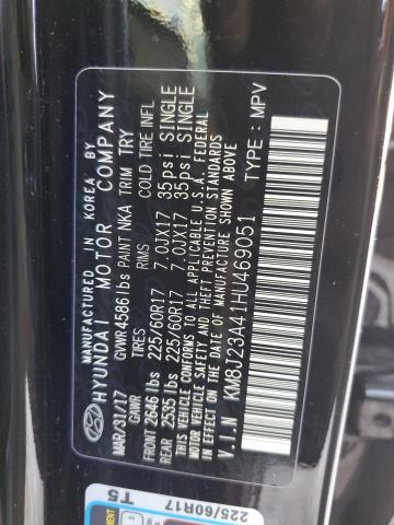 KM8J23A41HU469051 - 2017 HYUNDAI TUCSON SE BLACK photo 10