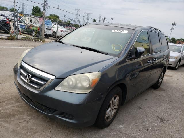 5FNRL386X5B424853 - 2005 HONDA ODYSSEY EX GRAY photo 2