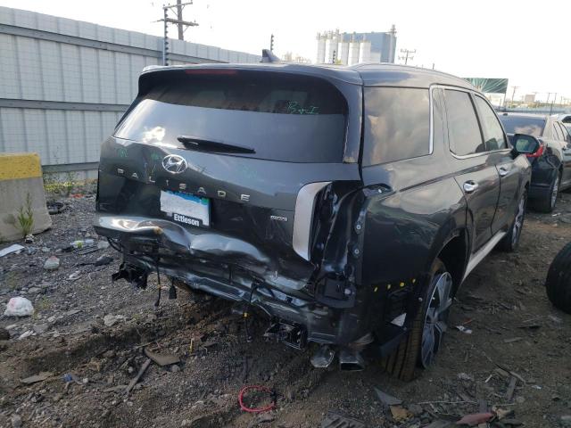 KM8R5DHE2NU476911 - 2022 HYUNDAI PALISADE L GRAY photo 4