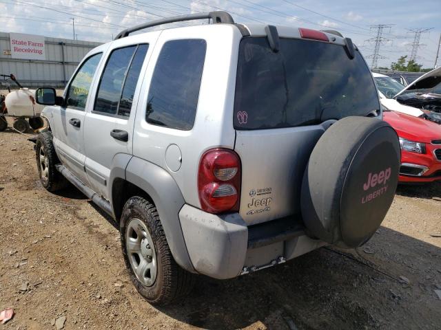 1J4GL48K75W520908 - 2005 JEEP LIBERTY SP SILVER photo 3