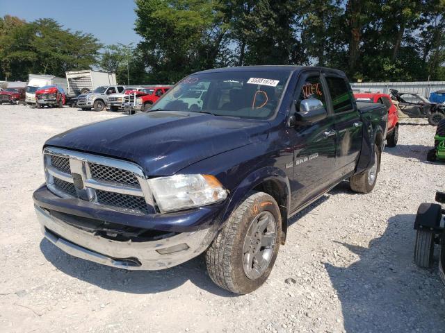 1C6RD7NT3CS308903 - 2012 DODGE RAM 1500 L BLUE photo 2