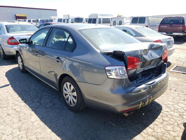 3VW2K7AJXEM238202 - 2014 VOLKSWAGEN JETTA BASE 灰色 照片 3
