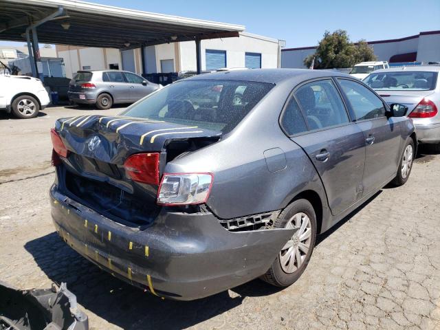 3VW2K7AJXEM238202 - 2014 VOLKSWAGEN JETTA BASE 灰色 照片 4