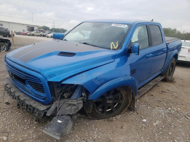 1C6RR7MT3JS220269 - 2018 RAM 1500 SPORT BLUE photo 2