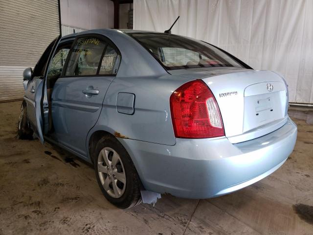 KMHCN46C38U204962 - 2008 HYUNDAI ACCENT BLUE photo 3