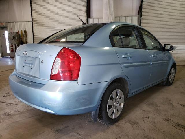 KMHCN46C38U204962 - 2008 HYUNDAI ACCENT BLUE photo 4