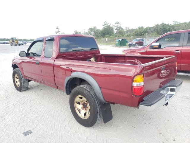 5TESM92N04Z421801 - 2004 TOYOTA TACOMA XTR BURGUNDY photo 3