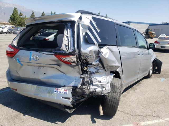 5TDKK3DC4FS568962 - 2015 TOYOTA SIENNA LE SILVER photo 4