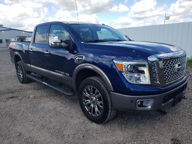 1N6BA1F4XJN527017 - 2018 NISSAN TITAN XD S BLUE photo 1