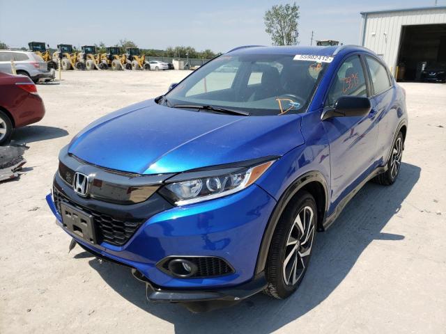 3CZRU5H11KG701712 - 2019 HONDA HR-V SPORT BLUE photo 2