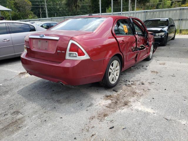 3FAHP08138R237630 - 2008 FORD FUSION SEL RED photo 4