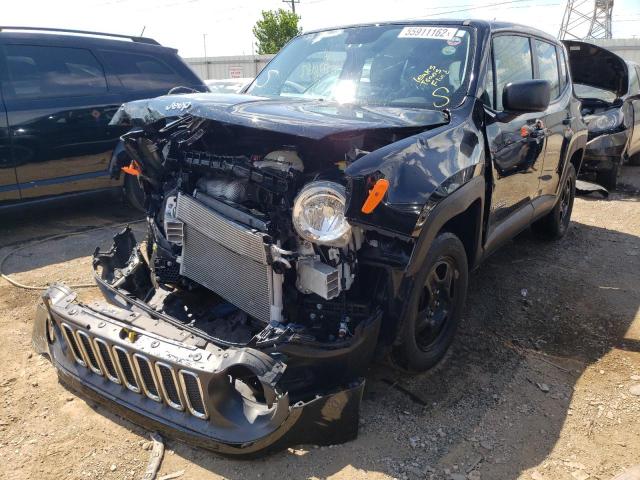 ZACCJBAB3HPG08445 - 2017 JEEP RENEGADE S BLACK photo 2