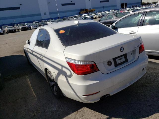 WBANW13538CZ82230 - 2008 BMW 5 SERIES WHITE photo 3