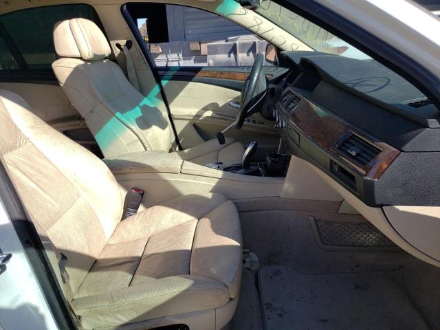 WBANW13538CZ82230 - 2008 BMW 5 SERIES WHITE photo 5