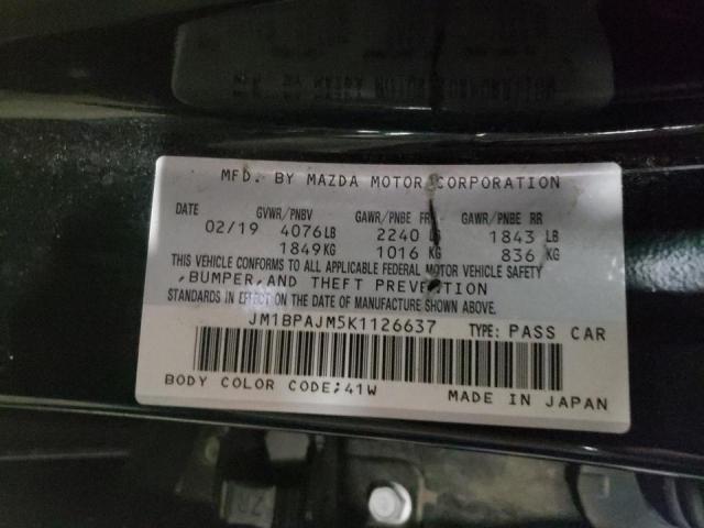 JM1BPAJM5K1126637 - 2019 MAZDA 3 BLACK photo 10