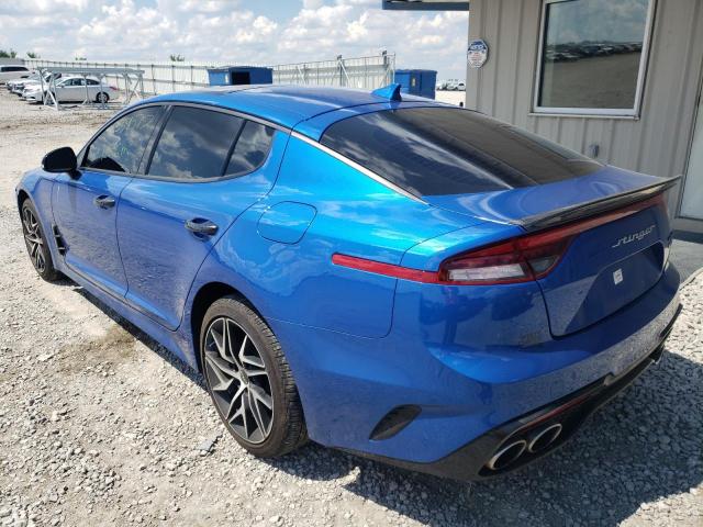 KNAE35LD2N6115144 - 2022 KIA STINGER GT BLUE photo 3