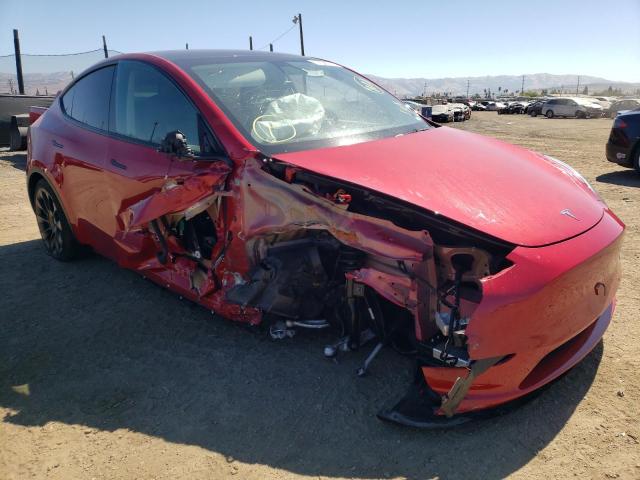 5YJYGDEE9MF286626 - 2021 TESLA MODEL Y أحمر صورة 1