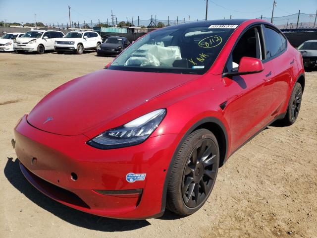 5YJYGDEE9MF286626 - 2021 TESLA MODEL Y أحمر صورة 9