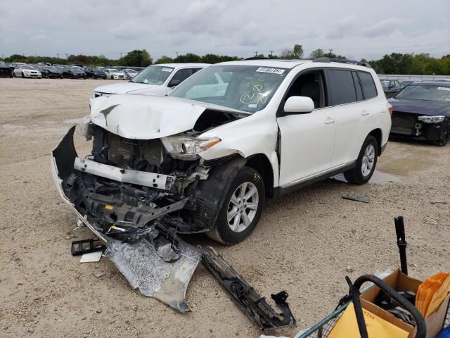 5TDZK3EH6DS135150 - 2013 TOYOTA HIGHLANDER WHITE photo 2