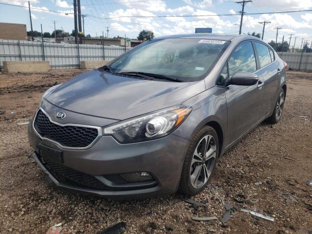 KNAFZ4A84F5299349 - 2015 KIA FORTE EX GRAY photo 2