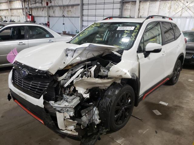 JF2SKARC9MH449630 - 2021 SUBARU FORESTER S WHITE photo 2