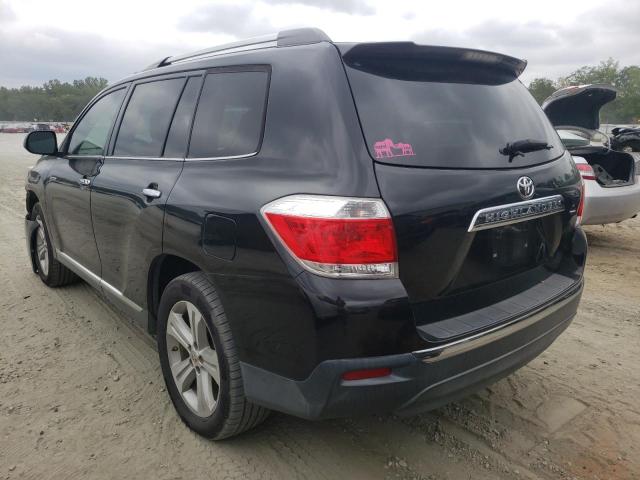 5TDYK3EH9DS096906 - 2013 TOYOTA HIGHLANDER BLACK photo 3