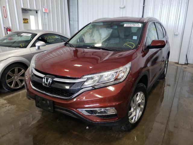 5J6RM4H79GL088585 - 2016 HONDA CR-V EXL MAROON photo 2