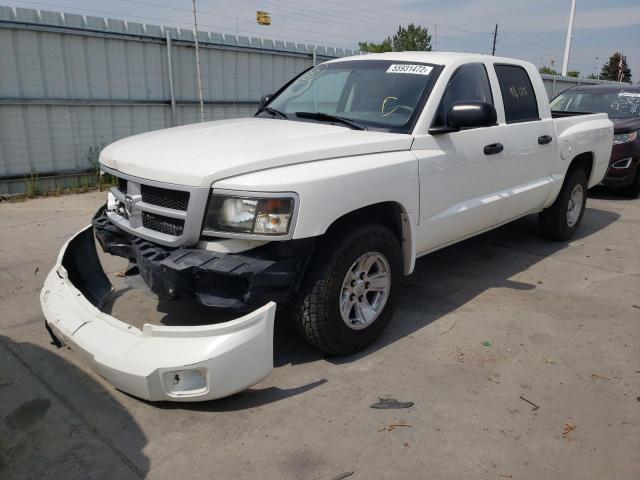 1D3HE38P89S789448 - 2009 DODGE DAKOTA SXT WHITE photo 2