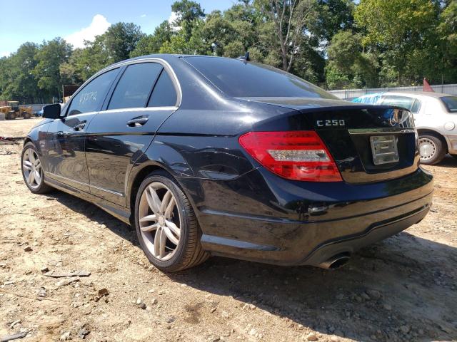 WDDGF4HB0CR223297 - 2012 MERCEDES-BENZ C 250 BLACK photo 3