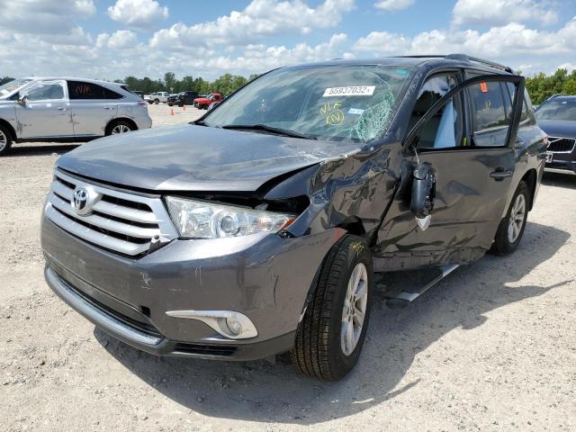 5TDZK3EHXBS034822 - 2011 TOYOTA HIGHLANDER GRAY photo 2