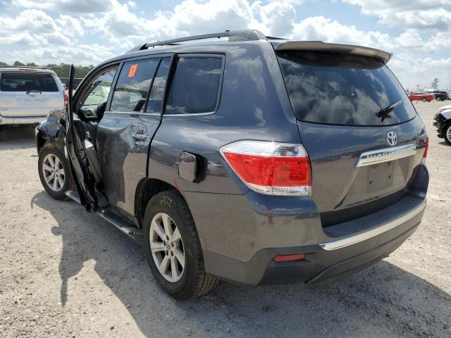 5TDZK3EHXBS034822 - 2011 TOYOTA HIGHLANDER GRAY photo 3