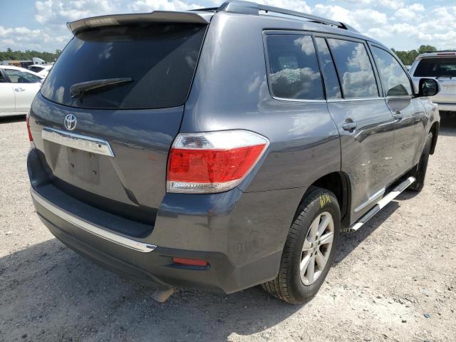 5TDZK3EHXBS034822 - 2011 TOYOTA HIGHLANDER GRAY photo 4