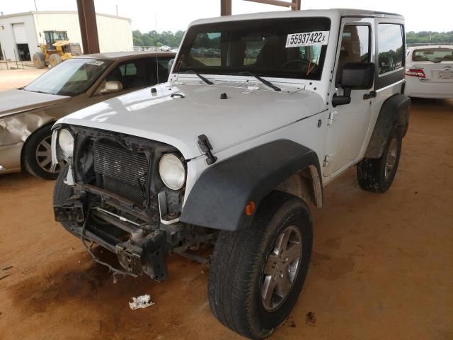 1C4AJWAG9DL609088 - 2013 JEEP WRANGLER S WHITE photo 2