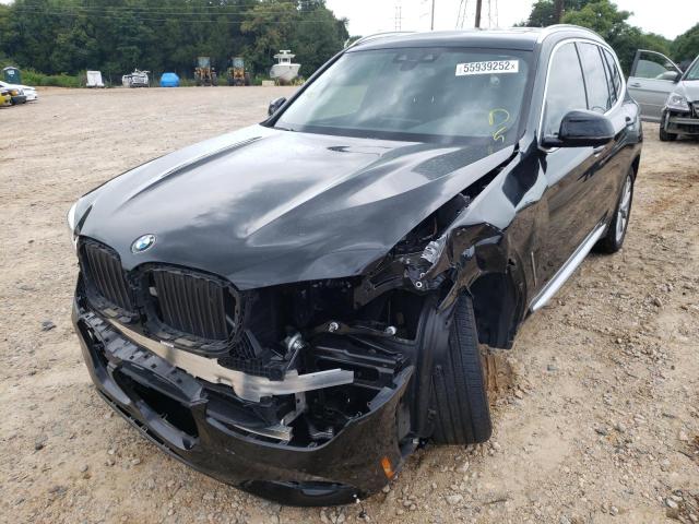 5UXTR9C54KLP90692 - 2019 BMW X3 XDRIVE3 BLACK photo 2