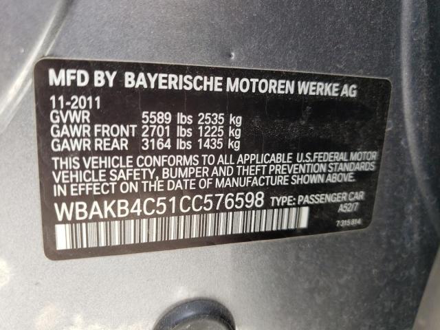 WBAKB4C51CC576598 - 2012 BMW 740 LI GRAY photo 10