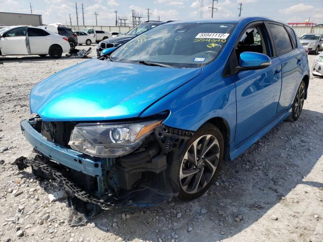 JTNKARJE4JJ554590 - 2018 TOYOTA COROLLA IM BLUE photo 2