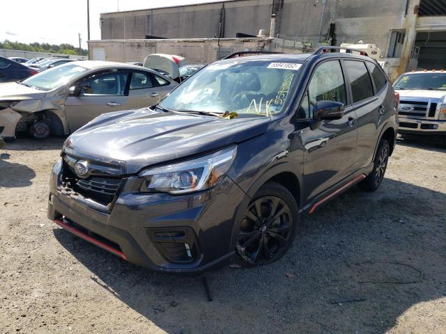 JF2SKAJC3KH500385 - 2019 SUBARU FORESTER S CHARCOAL photo 2