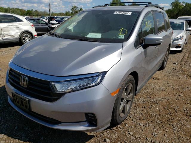 5FNRL6H54MB032426 - 2021 HONDA ODYSSEY EX GRAY photo 2