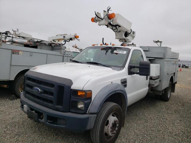 1FD4F46YX8EC32491 - 2008 FORD F450 SUPER WHITE photo 2