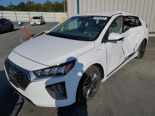 KMHC75LD7MU259552 - 2021 HYUNDAI IONIQ SEL WHITE photo 2