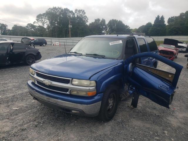 1GNFK16Z82J128233 - 2002 CHEVROLET SUBUR 1500 BLUE photo 2