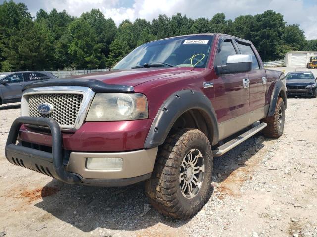 1FTPW14524KC14149 - 2004 FORD F150 SUPER BURGUNDY photo 2