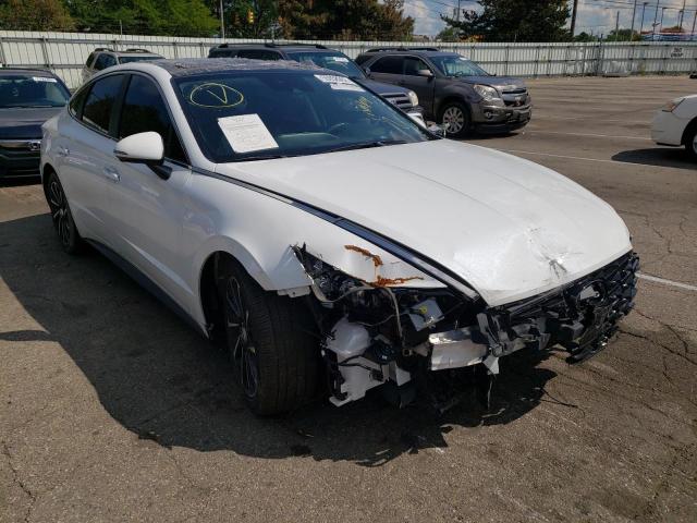 5NPEH4J29MH067663 - 2021 HYUNDAI SONATA LIM WHITE photo 1