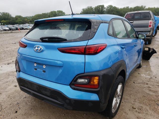 KM8K12AA5KU225109 - 2019 HYUNDAI KONA SE BLUE photo 4