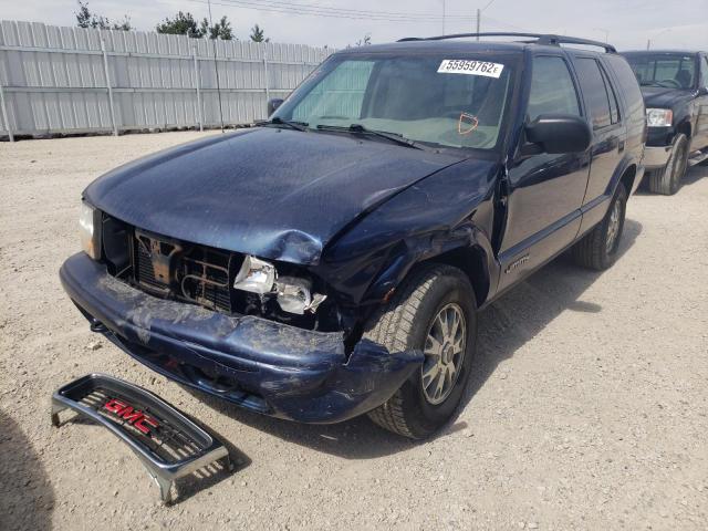 1GKDT13W42K183641 - 2002 GMC JIMMY BLUE photo 2