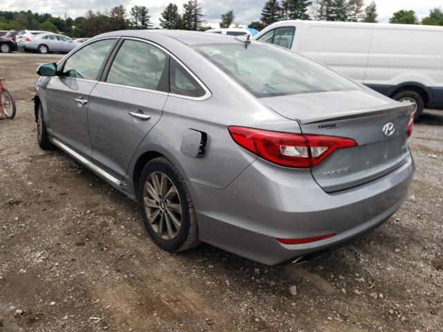 5NPE34AFXFH215596 - 2015 HYUNDAI SONATA SPO SILVER photo 3