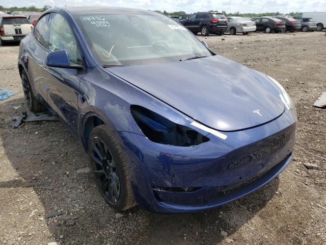 7SAYGDEE5NF386016 - 2022 TESLA MODEL Y أزرق صورة 1