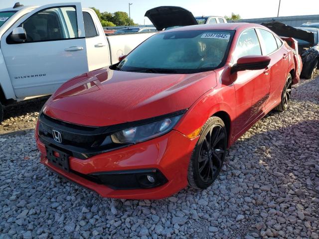 2HGFC2F83KH536029 - 2019 HONDA CIVIC SPOR RED photo 2