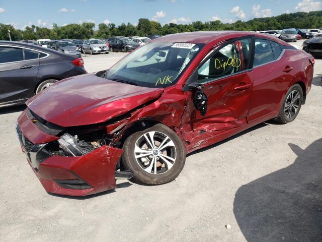 3N1AB8CV9NY214411 - 2022 NISSAN SENTRA SV RED photo 9